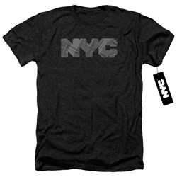 New York City - Mens Nyc Map Fill Heather T-Shirt