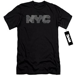 New York City - Mens Nyc Map Fill Premium Slim Fit T-Shirt