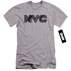 New York City - Mens Nyc Map Fill Premium Slim Fit T-Shirt