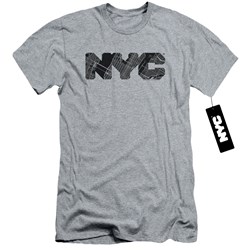 New York City - Mens Nyc Map Fill Slim Fit T-Shirt