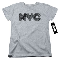 New York City - Womens Nyc Map Fill T-Shirt