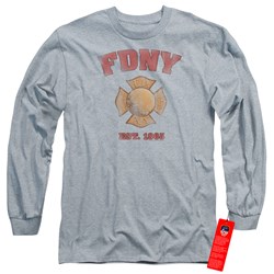 New York City - Mens Fdny Vintage Badge Long Sleeve T-Shirt