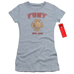 New York City - Juniors Fdny Vintage Badge T-Shirt
