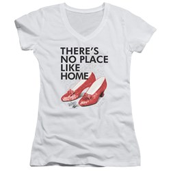 Wizard Of Oz - Juniors No Place Like Home V-Neck T-Shirt