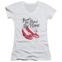Wizard Of Oz - Juniors Ruby Slippers V-Neck T-Shirt