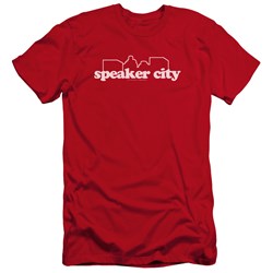 Old School - Mens Speaker City Logo Premium Slim Fit T-Shirt