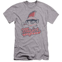 Major League - Mens Vintage Logo Premium Slim Fit T-Shirt