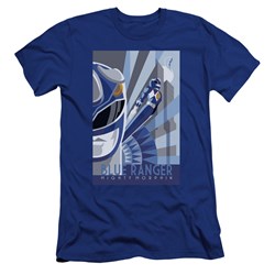 Power Rangers - Mens Blue Ranger Deco Premium Slim Fit T-Shirt