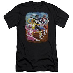 Power Rangers - Mens Impressionist Rangers Premium Slim Fit T-Shirt