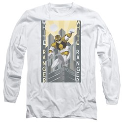 Power Rangers - Mens White Ranger Duo Long Sleeve T-Shirt