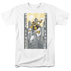 Power Rangers - Mens White Ranger Duo T-Shirt