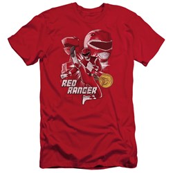 Power Rangers - Mens Red Ranger Slim Fit T-Shirt