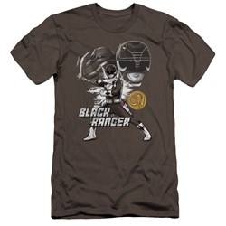 Power Rangers - Mens Black Ranger Premium Slim Fit T-Shirt