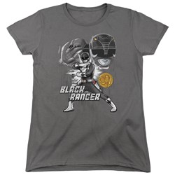Power Rangers - Womens Black Ranger T-Shirt