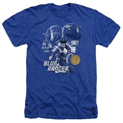 Power Rangers - Mens Blue Ranger Heather T-Shirt