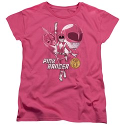 Power Rangers - Womens Pink Ranger T-Shirt