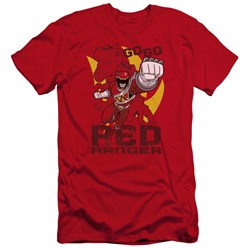 Power Rangers - Mens Go Red Premium Slim Fit T-Shirt