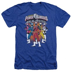 Power Rangers - Mens Team Lineup Heather T-Shirt