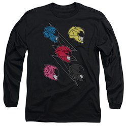 Power Rangers - Mens Line Helmets Long Sleeve T-Shirt