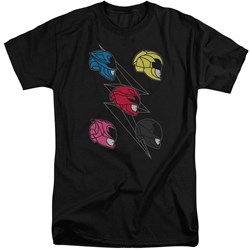 Power Rangers - Mens Line Helmets Tall T-Shirt