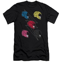 Power Rangers - Mens Line Helmets Premium Slim Fit T-Shirt