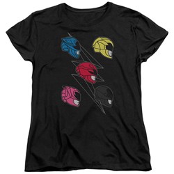 Power Rangers - Womens Line Helmets T-Shirt