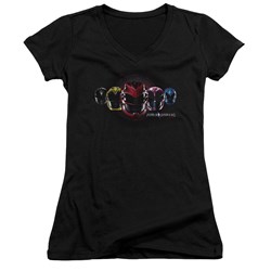 Power Rangers - Juniors Head Group V-Neck T-Shirt