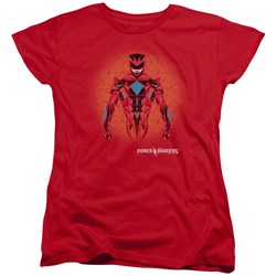 Power Rangers - Womens Red Power Ranger Graphic T-Shirt
