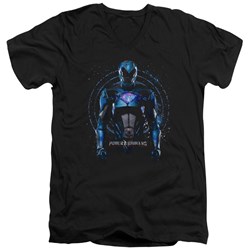 Power Rangers - Mens Blue Ranger V-Neck T-Shirt