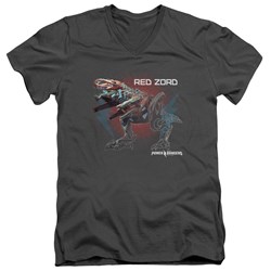 Power Rangers - Mens Red Zord V-Neck T-Shirt
