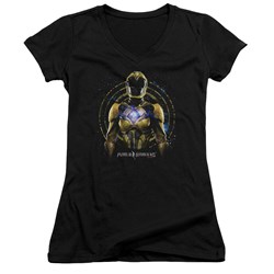 Power Rangers - Juniors Yellow Ranger V-Neck T-Shirt