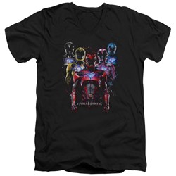 Power Rangers - Mens Team Of Rangers V-Neck T-Shirt