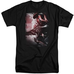 Power Rangers - Mens Red Zord Poster Tall T-Shirt