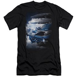 Power Rangers - Mens Blue Zord Poster Premium Slim Fit T-Shirt