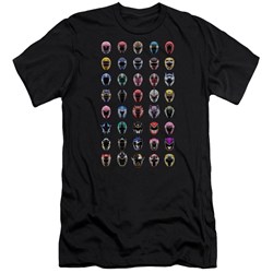 Power Rangers - Mens Visual Timeline Premium Slim Fit T-Shirt