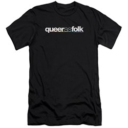 Queer As Folk - Mens Logo Premium Slim Fit T-Shirt