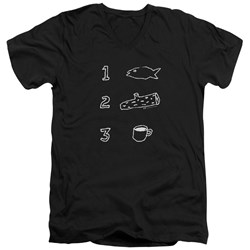 Twin Peaks - Mens Coffee Log Fish V-Neck T-Shirt