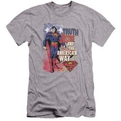 Superman - Mens Truth Justice Premium Slim Fit T-Shirt