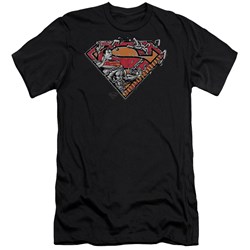 Superman - Mens Breaking Chain Logo Premium Slim Fit T-Shirt