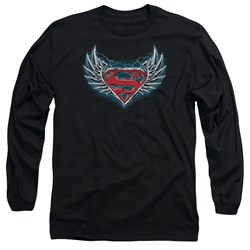 Superman - Mens Steel Wings Logo Long Sleeve T-Shirt