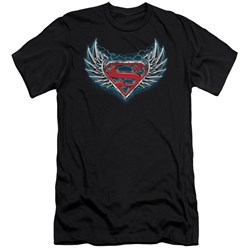 Superman - Mens Steel Wings Logo Premium Slim Fit T-Shirt