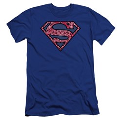 Superman - Mens Paisley Shield Premium Slim Fit T-Shirt