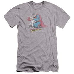 Superman - Mens And His Dog Premium Slim Fit T-Shirt