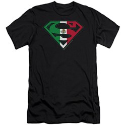 Superman - Mens Mexican Flag Shield Premium Slim Fit T-Shirt