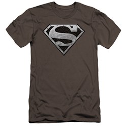 Superman - Mens Super Metallic Shield Premium Slim Fit T-Shirt