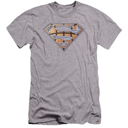 Superman - Mens Basketball Shield Premium Slim Fit T-Shirt