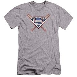 Superman - Mens Crossed Bats Premium Slim Fit T-Shirt