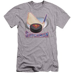 Superman - Mens Hockey Stick Premium Slim Fit T-Shirt