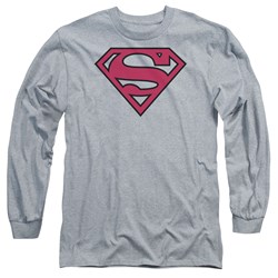 Superman - Mens Red & Black Shield Long Sleeve T-Shirt