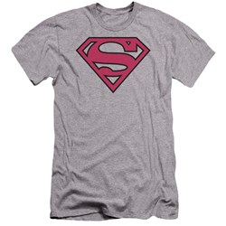 Superman - Mens Red & Black Shield Premium Slim Fit T-Shirt